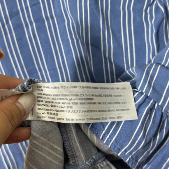 Hollister California Blue White Stripe Stretch Dress Size Large - Picture 5 of 10